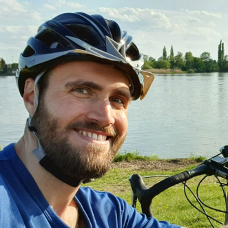 Michael Biller auf dem Fahrrad